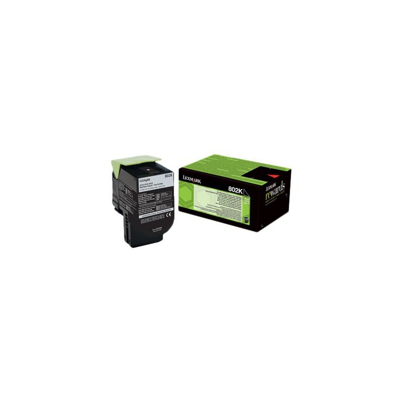 Lexmark 802K - noire - original - toner