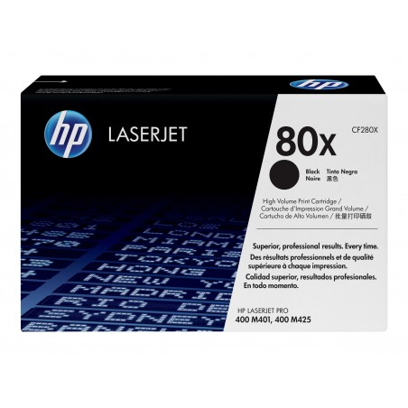 HP 80X - à rendement élevé - noire - original - toner