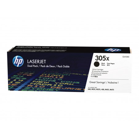 HP 305X - Pack de 2 - noire - original - toner