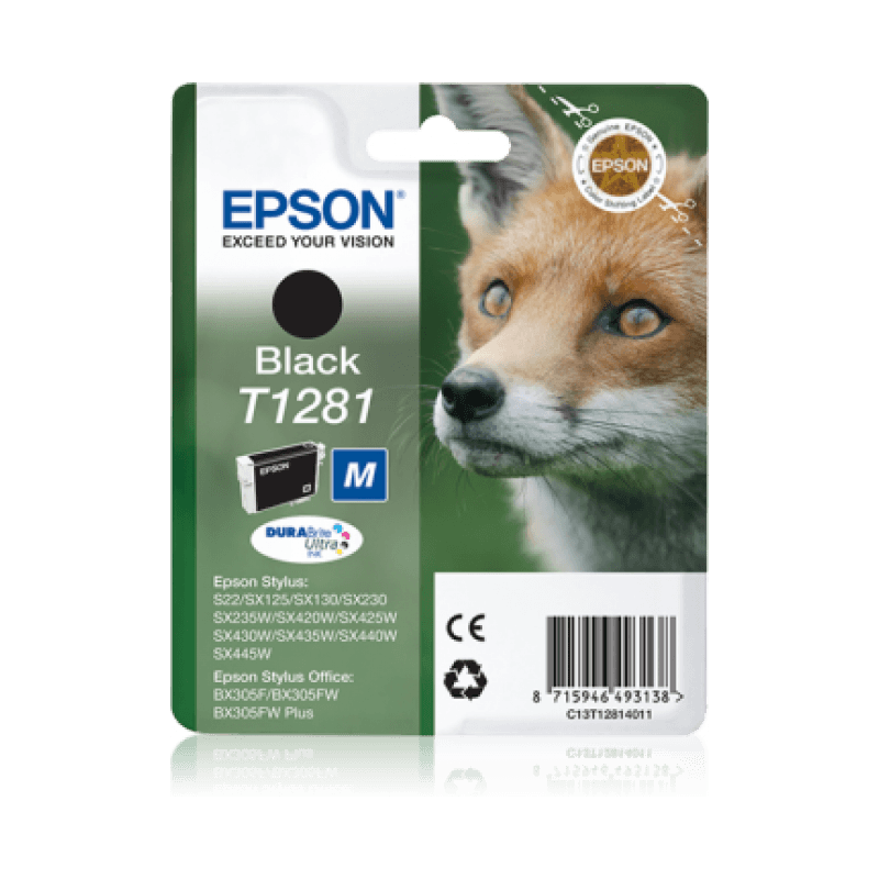 Epson T1281 Renard - noire - originale - cartouche d'encre