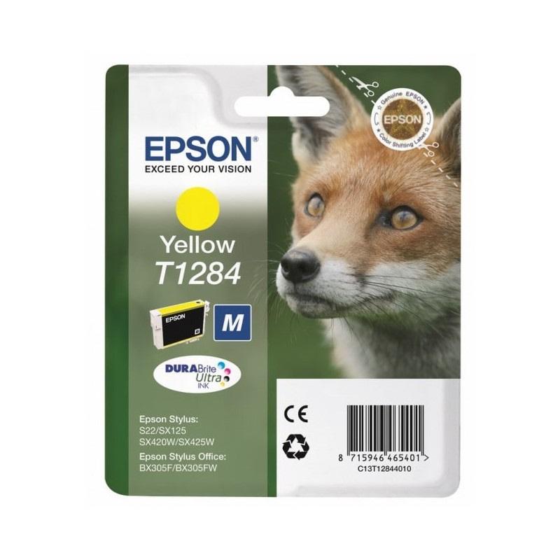 Epson T1284 Renard - jaune - originale - cartouche d'encre