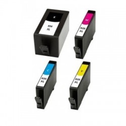 Cartouche d'encre équivalent à HP 934XL/935XL Pack de 4 Noir, Jaune, Cyan, Magenta