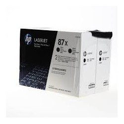 Pack de 2 cartouches de toner 87X HP originale Noir