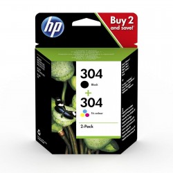 Pack de 2 HP 304 Noir ink cartridge