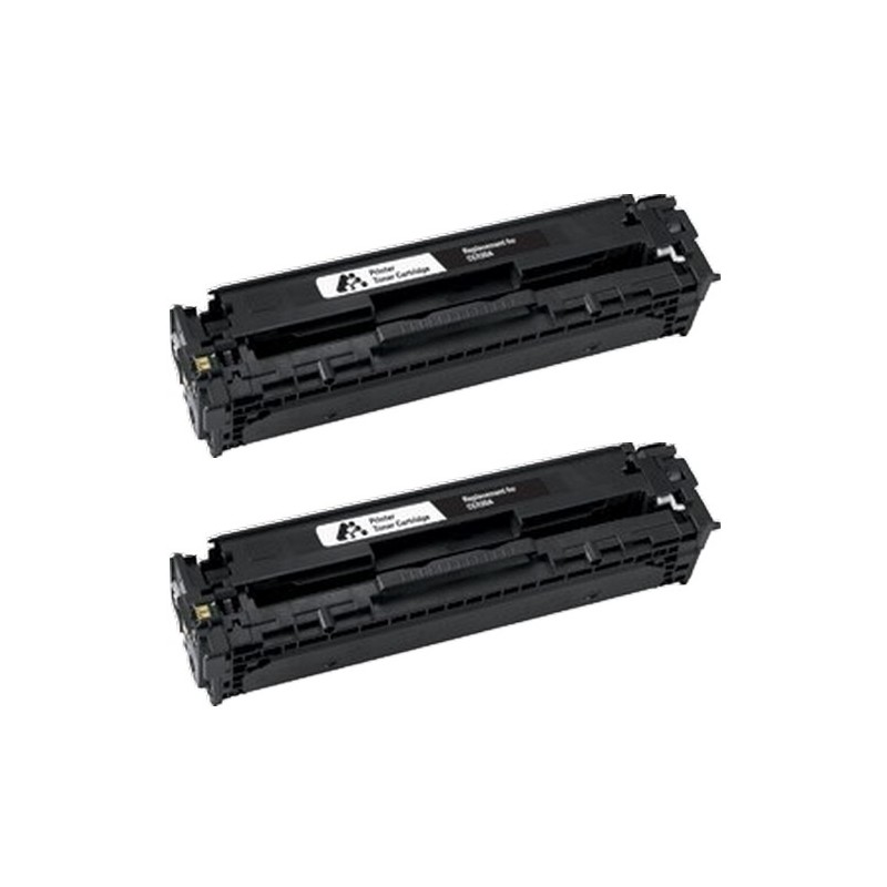 Toner équivalent à Canon 718BK Pack de 2 Noir