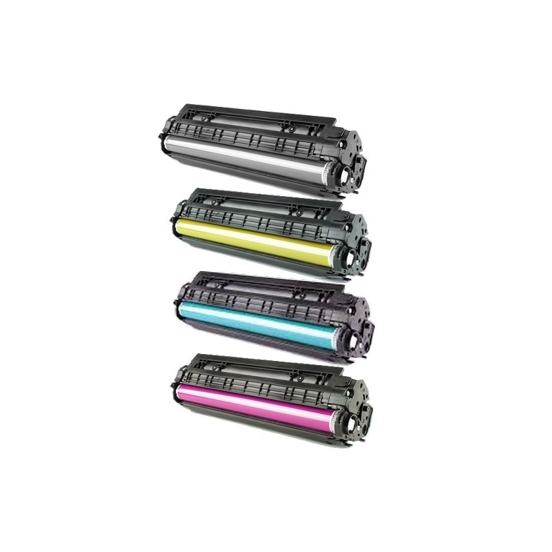 Toner équivalent à Canon 055H Pack de 4 4 Couleurs - Avec puce