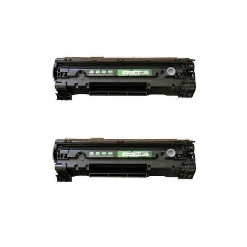 Toner équivalent à HP 85A Pack de 2 Noir