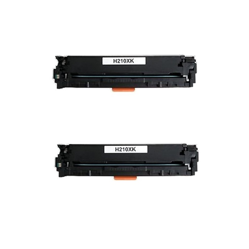 Toner équivalent à HP 131x Pack de 2 Noir