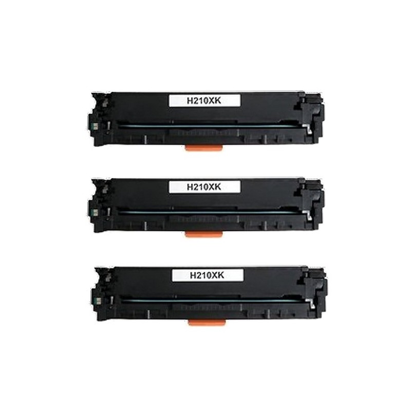 Toner équivalent à HP 131x Pack de 3 Noir