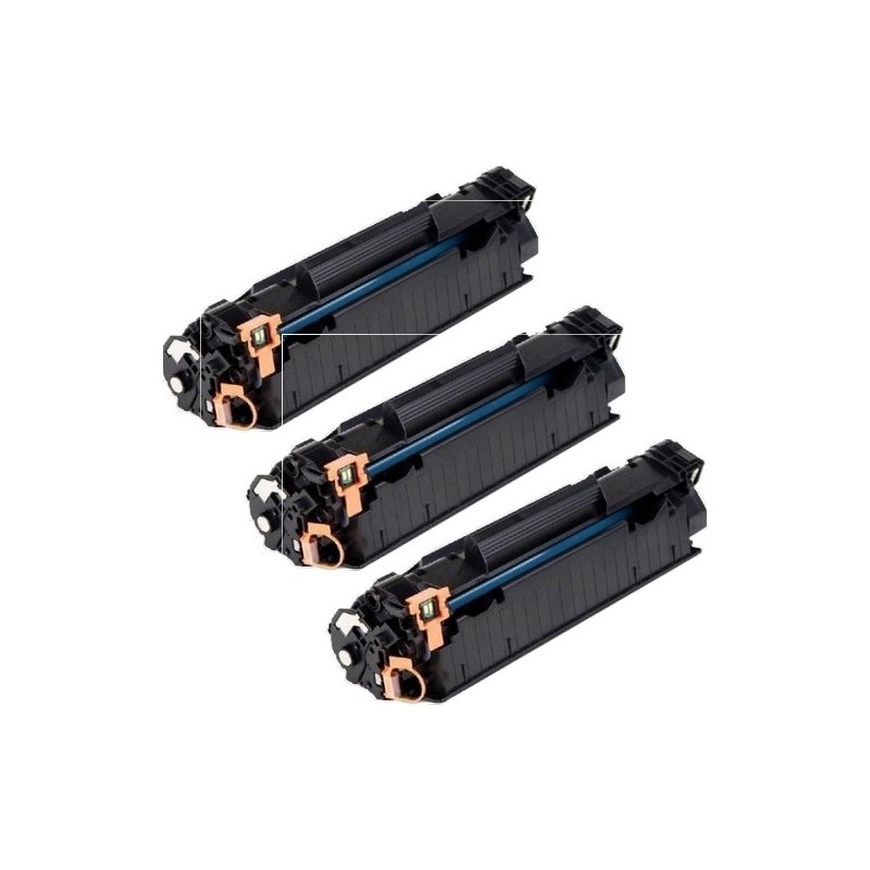 Toner équivalent à HP 44A Pack de 3 Noir