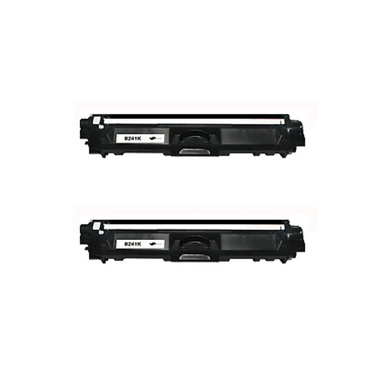 Toner équivalent à Brother TN241BK Pack de 2 Noir