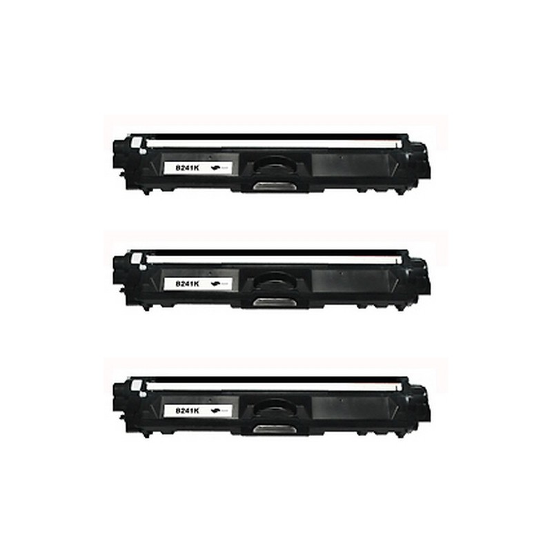 Toner équivalent à Brother TN241BK Pack de 3 Noir