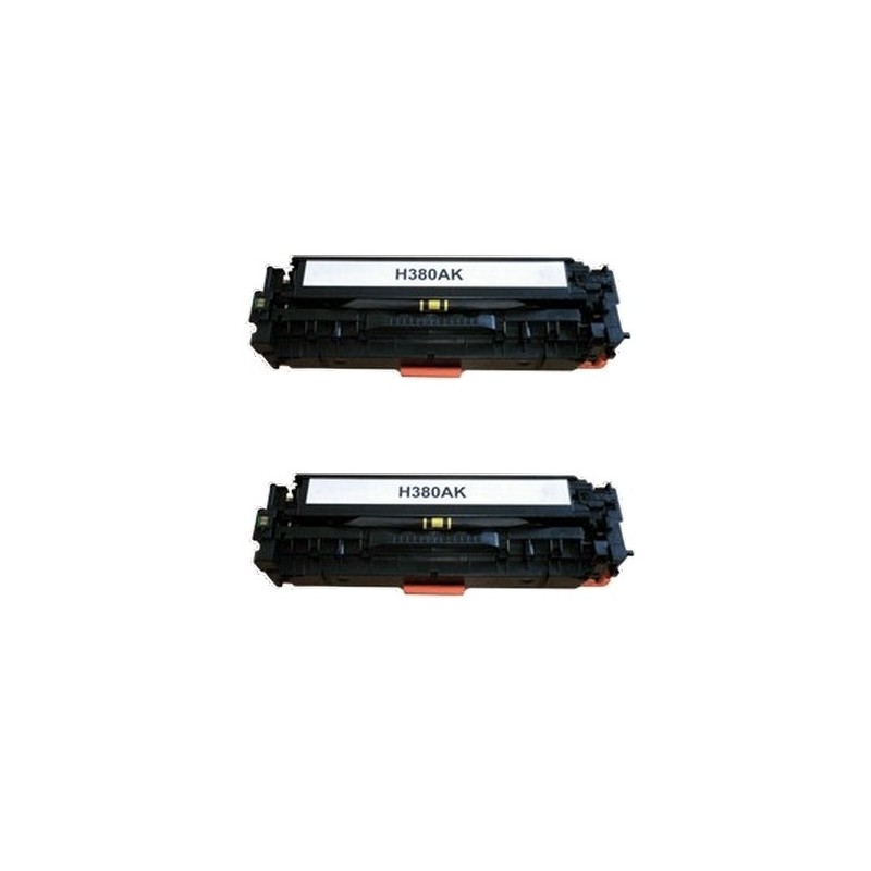 Toner équivalent à HP 312A Pack de 2 Noir