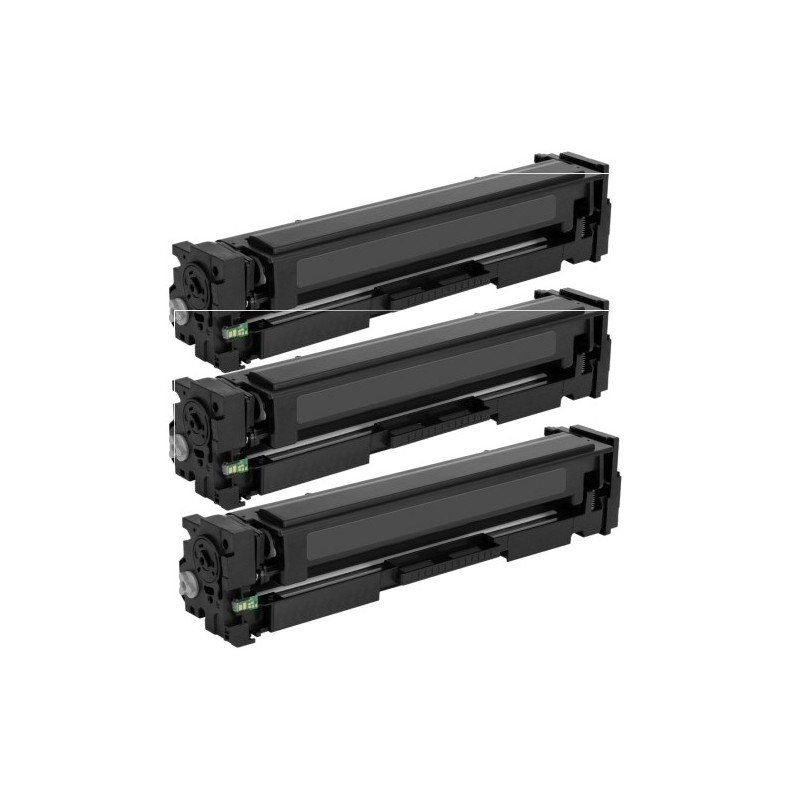 Toner équivalent à HP 201A Pack de 3 Noir