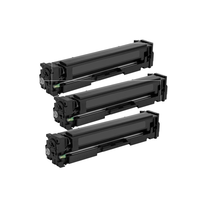 Toner équivalent à HP 201X Pack de 3 Noir