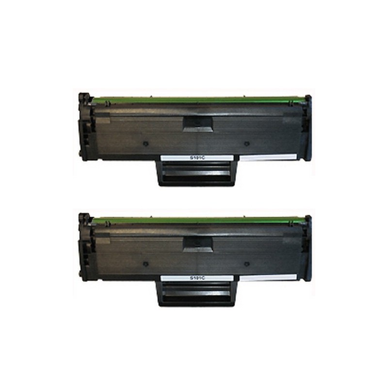 Toner équivalent à Samsung MLT-D101S Pack de 2 Noir