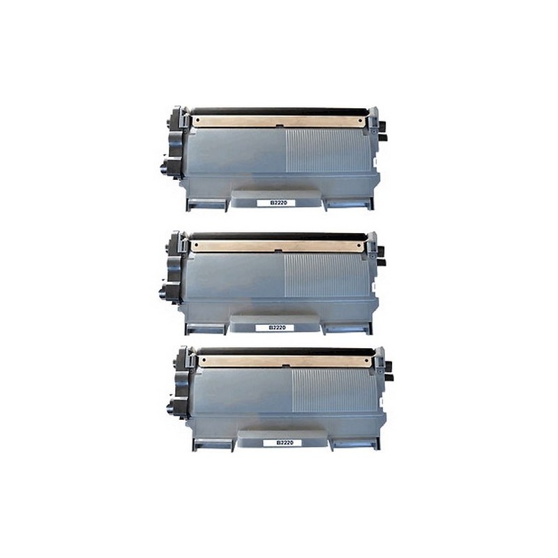 Toner équivalent à Brother TN2210 Pack de 3 Noir