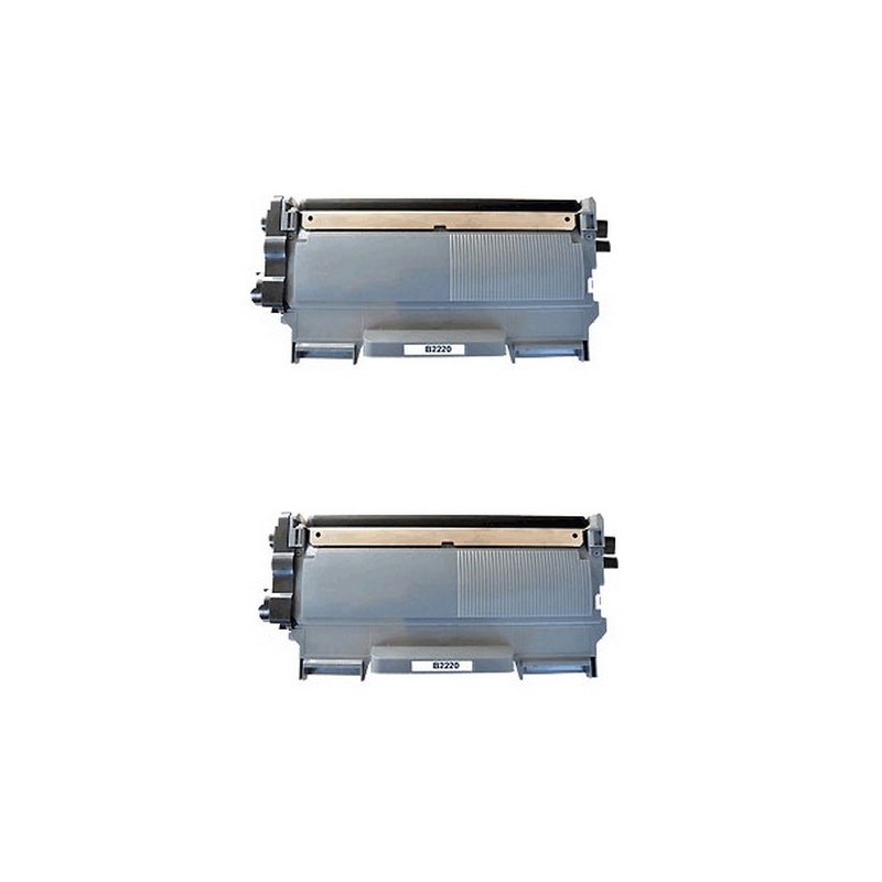 Toner équivalent à Brother TN2210 Pack de 2 Noir