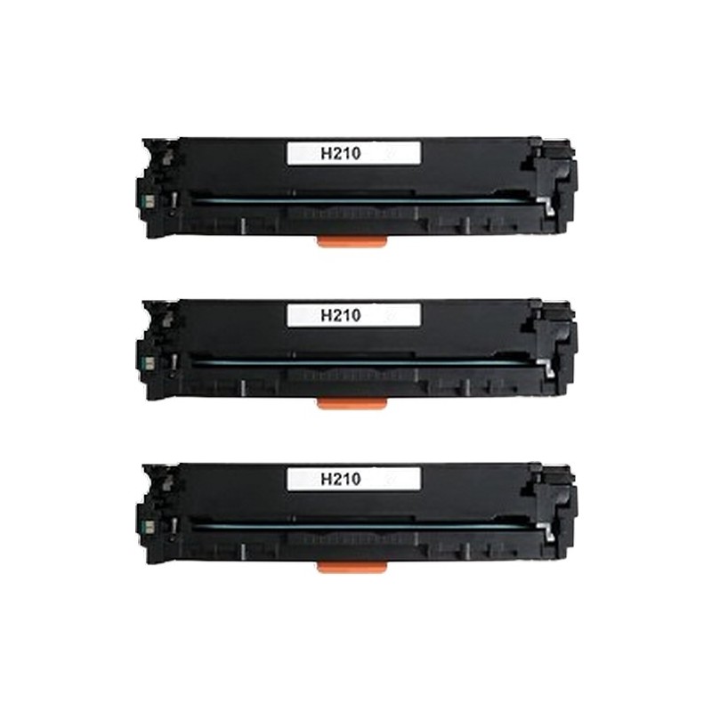 Toner équivalent à HP 131A Pack de 3 Noir