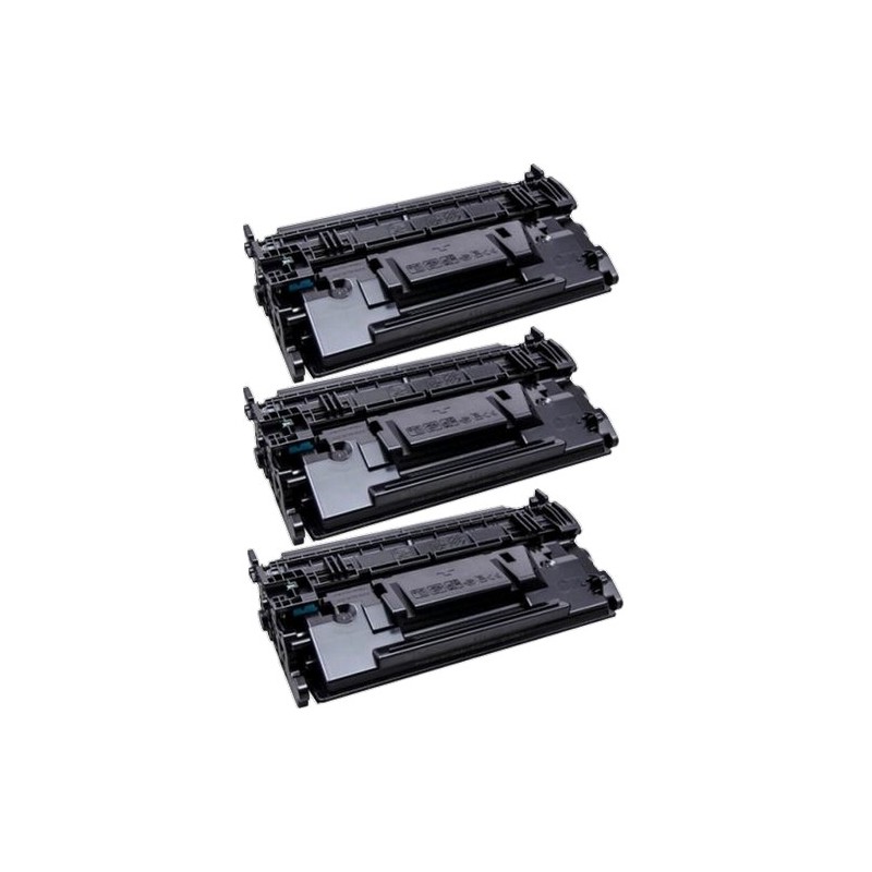 Toner équivalent à HP 89X Pack de 3 Noir - AVEC PUCE