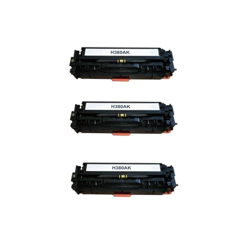 Toner équivalent à HP 312A Pack de 3 Noir