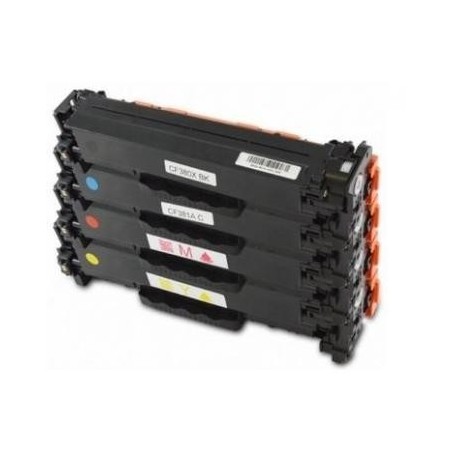 Toner équivalent à HP 312A Pack de 4 4 Couleurs