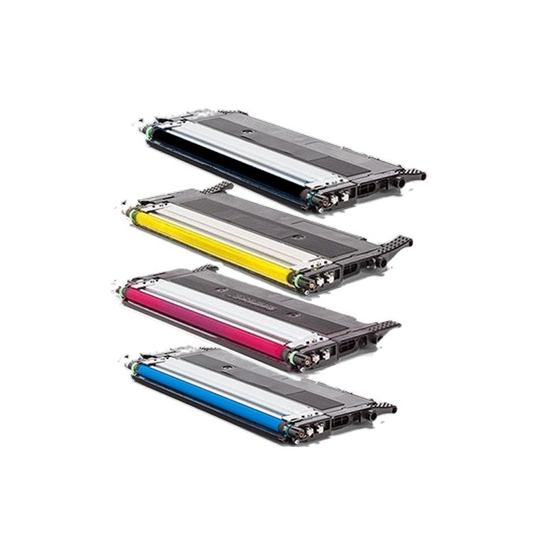 Toner équivalent à Samsung CLT-P406C Pack de 4 Noir, Jaune, Cyan, Magenta