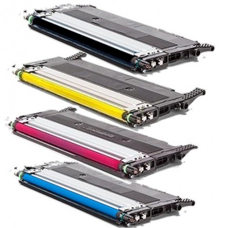 Toner équivalent à Samsung CLT-P406C Pack de 4 Noir, Jaune, Cyan, Magenta