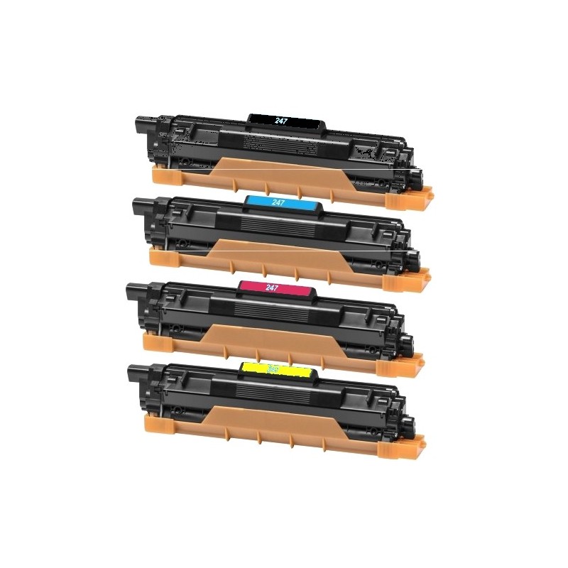 Pack de 4 toners Brother TN247 compatible