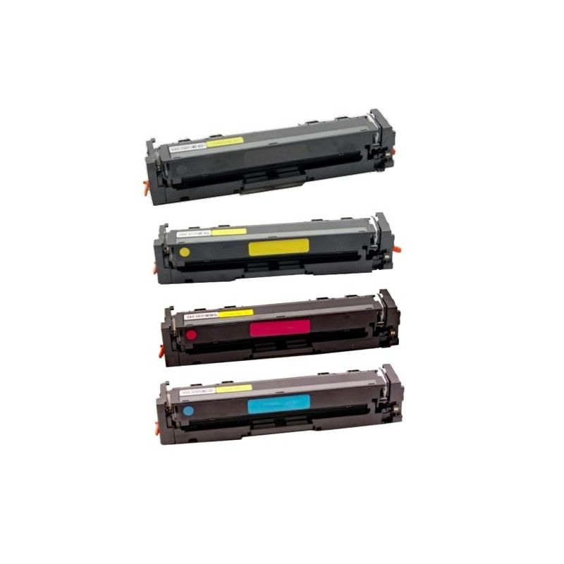 Compatible HP 207X Pack de 4 Couleurs - Toner HP Color Laserjet Pro MFP M283fdw M283fdn M282nw M255dw cartouche encre AVEC PUCE