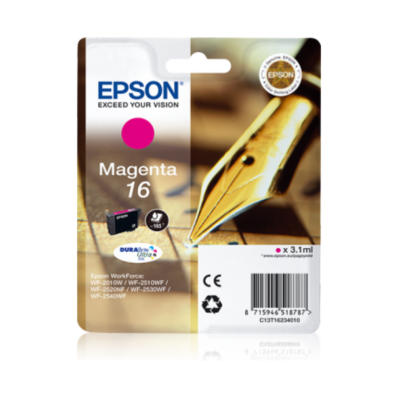 Epson T16 Stylo Plume - magenta - originale - cartouche d'encre