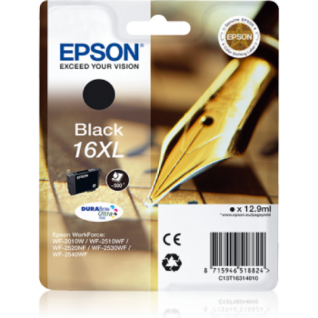 Epson T16XL Stylo Plume - à rendement élevé - noire - originale - cartouche d'encre