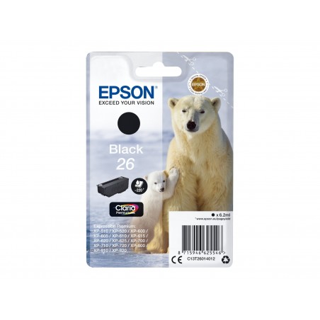 Epson T26 Ours Polaire - noire - originale - cartouche d'encre