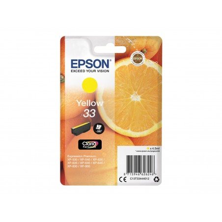 Epson T33 Orange - jaune - originale - cartouche d'encre