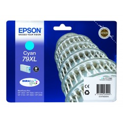 Epson T79XL Tour de Pise - à rendement élevé - cyan - originale - cartouche d'encre