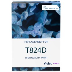 Cartouche jet d'encre équivalent EPSON C13T824D00 (Violet T824D)