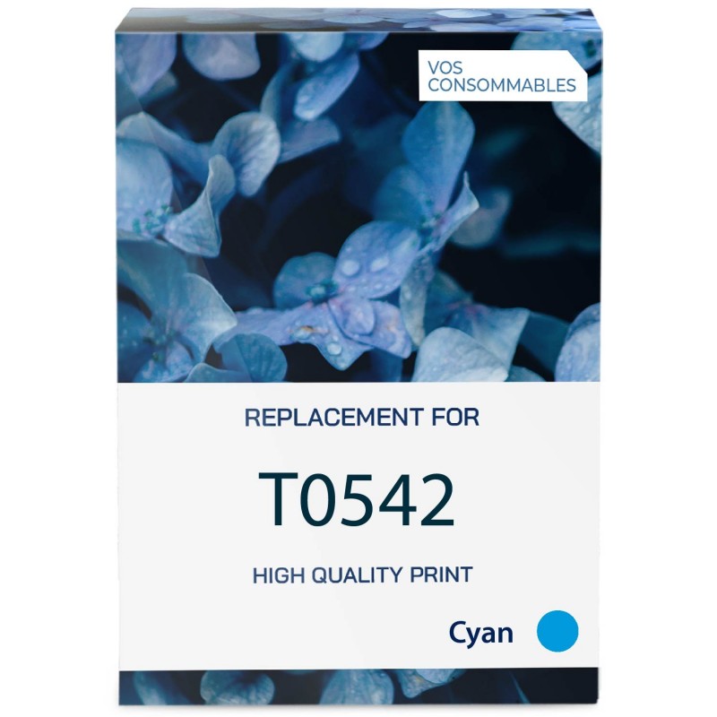 Cartouche jet d'encre équivalent EPSON C13T05424010 (Cyan T0542)