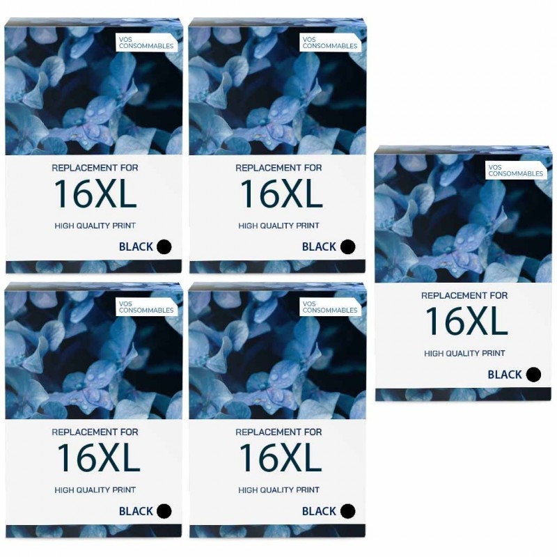 Pack de 5 encres C13T16814012 16XL compatibles Epson