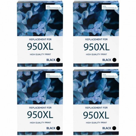 Pack de 4 encres CN045AE 950XL compatibles HP