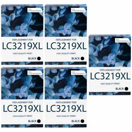 Pack de 5 Brother LC3219XL cartouches d'encre compatibles