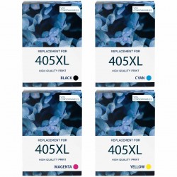 Pack de 4 cartouches compatibles 405XL Epson 1 noir, 1 cyan, 1 magenta, 1 jaune