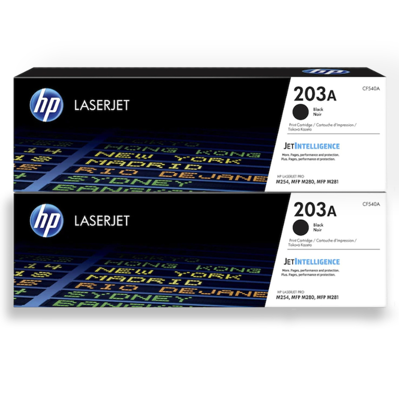 Pack de 2 toners HP 203A 