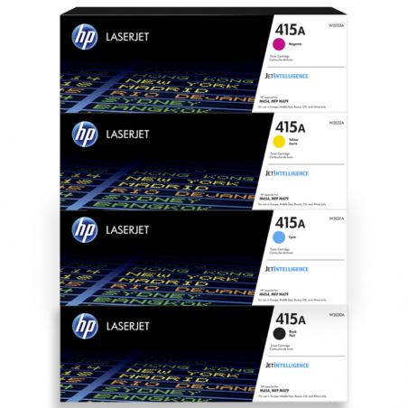 Pack de 4 HP 415A toners originaux 