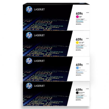 HP 659X Noir, cyan, jaune, magenta Pack de 4 