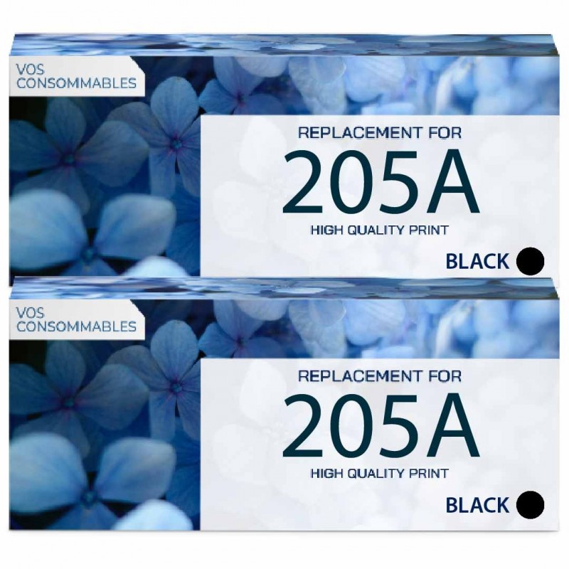 Toner équivalent à HP 205A Pack de 2 Noir 