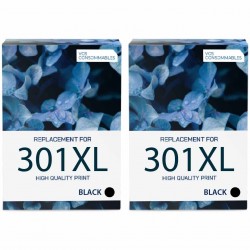 Pack de 2 HP 301XL cartouches d'encre compatibles 