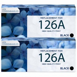 Toner équivalent à HP 126A Pack de 2 Noir 