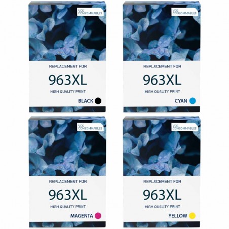 Pack de 4 HP 963XL cartouches d'encre compatibles 