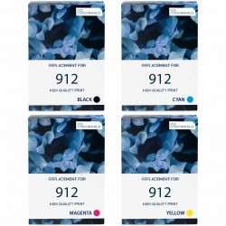 Pack de 4 HP 912 cartouches d'encre compatibles 