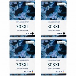 Pack de 4 HP 303XL cartouches d'encre compatibles 